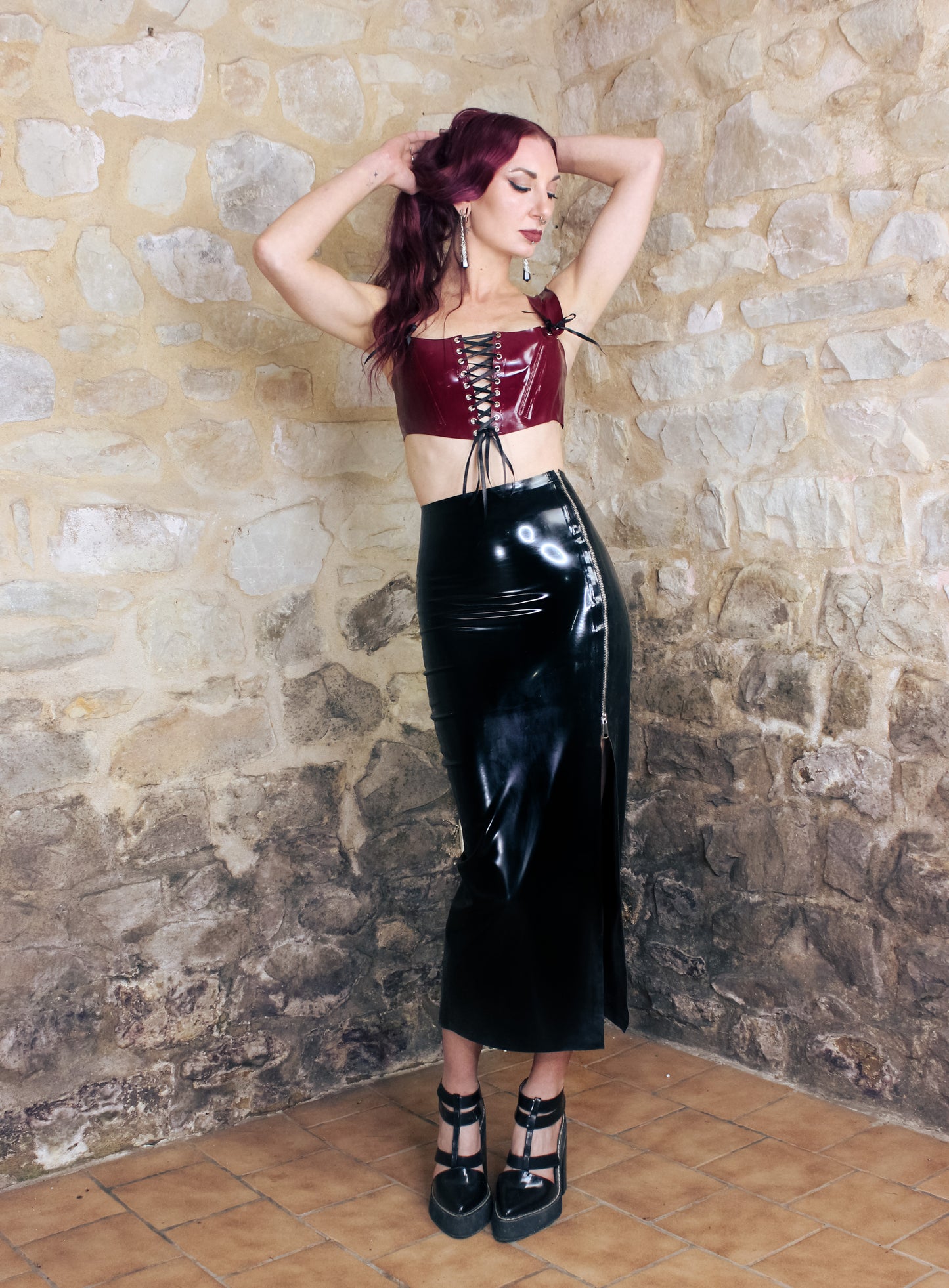 Cropped corset top