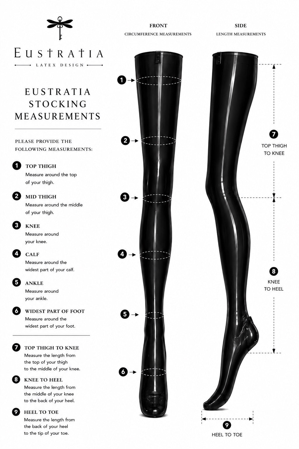 Lace-up Latex stockings