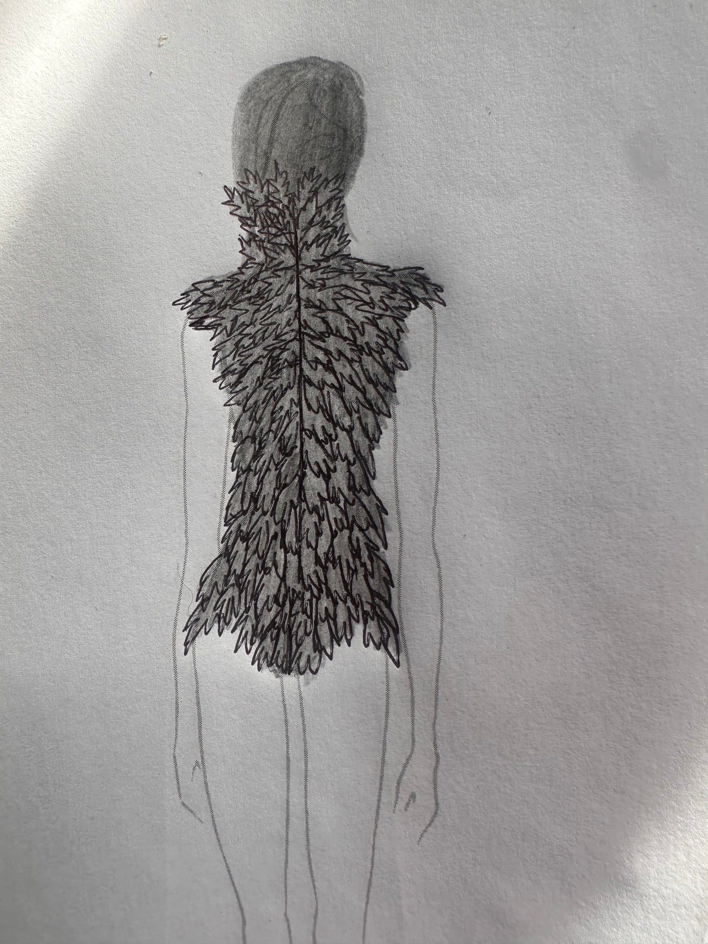 Custom feather bodysuit