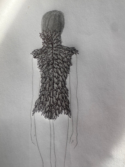 Custom feather bodysuit