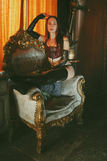 Lace-up Latex stockings