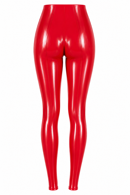 Latex Back Seam Leggings
