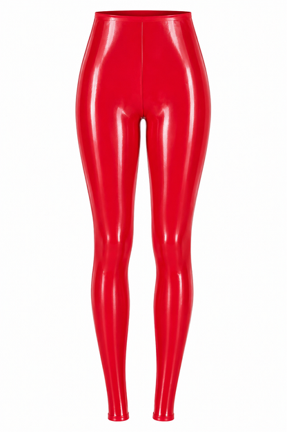 Latex Back Seam Leggings