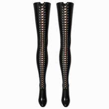 Lace-up Latex stockings