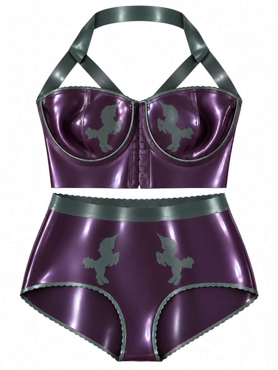 XXXL unicorn latex lingerie sample