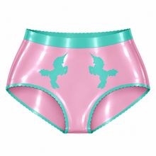 High waisted latex unicorn briefs