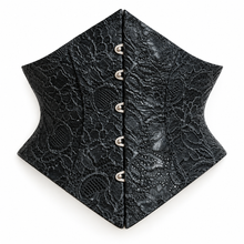 Latex-lace textured corset