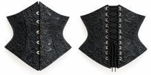 Latex-lace textured corset