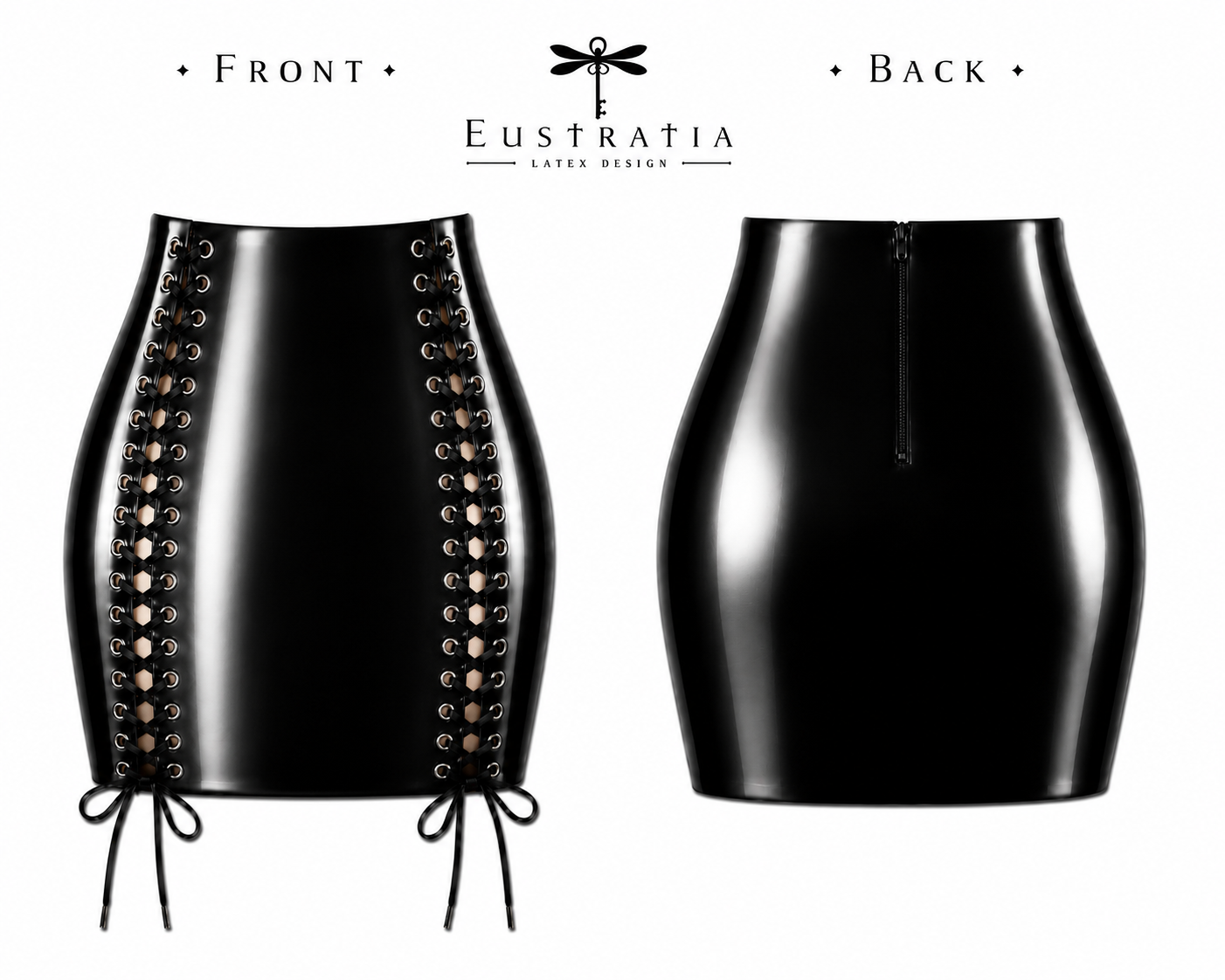 Lace-up Goth mini skirt