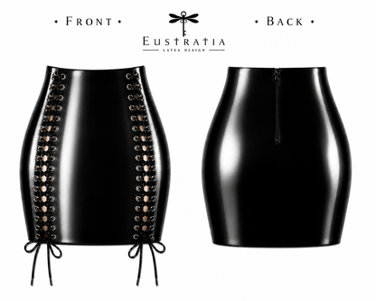 Lace-up Goth mini skirt