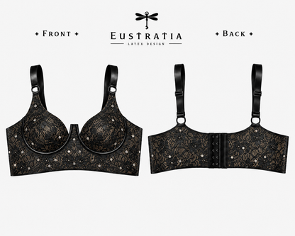 Deluxe latex-lace curvy cup bra