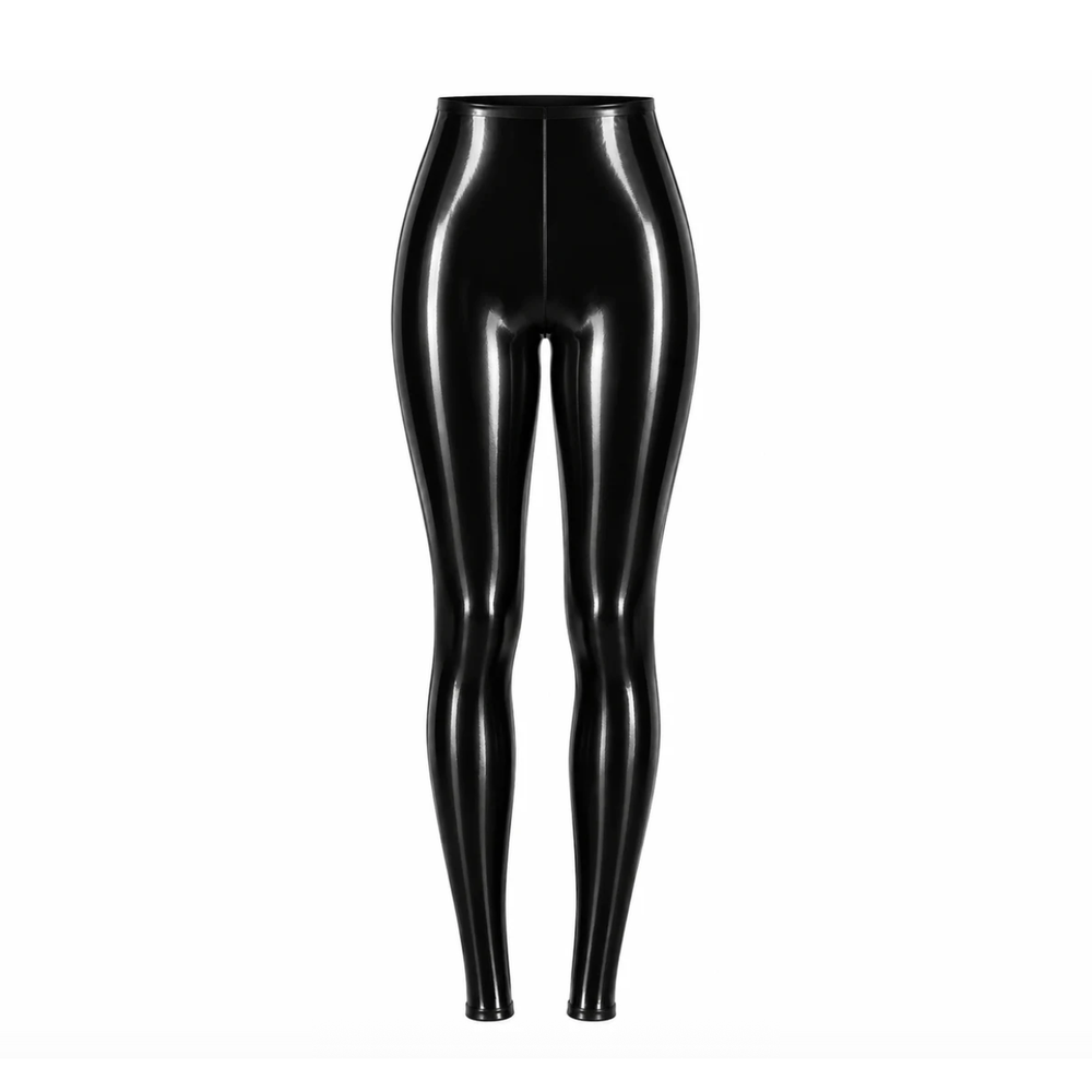 Latex Back Seam Leggings