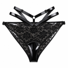 Latex-lace mini briefs sample