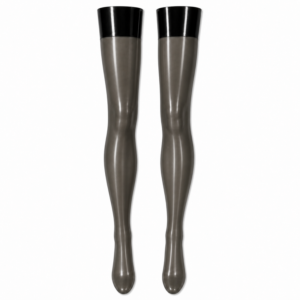 Banded latex stockings