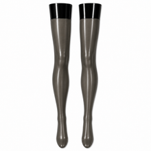 Banded latex stockings