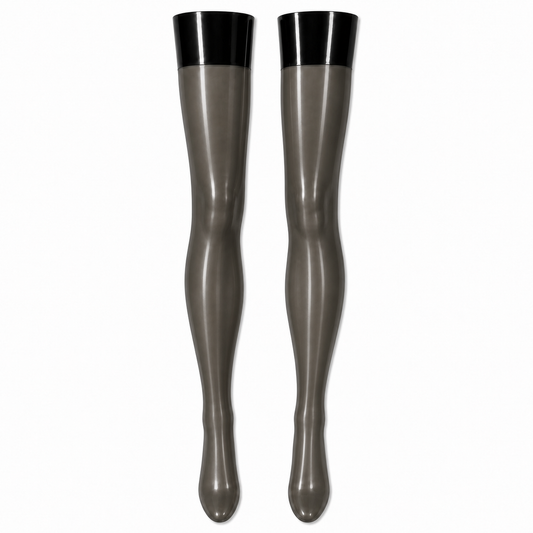 Banded latex stockings