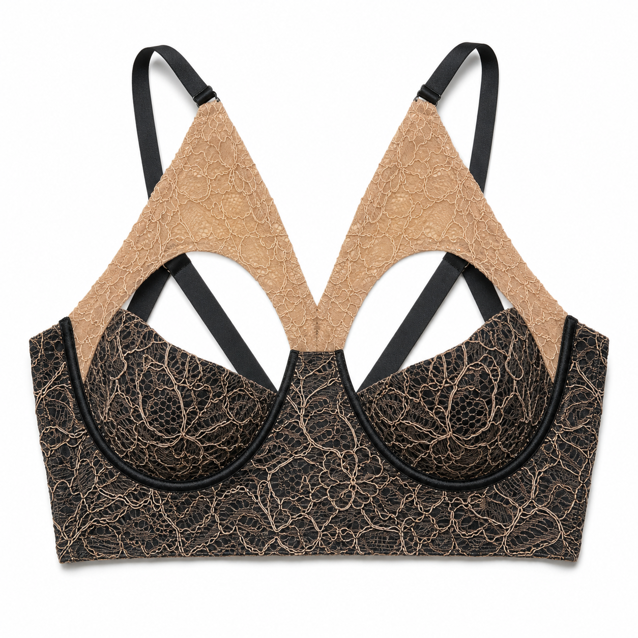 Latex-lace Aurora bra sample