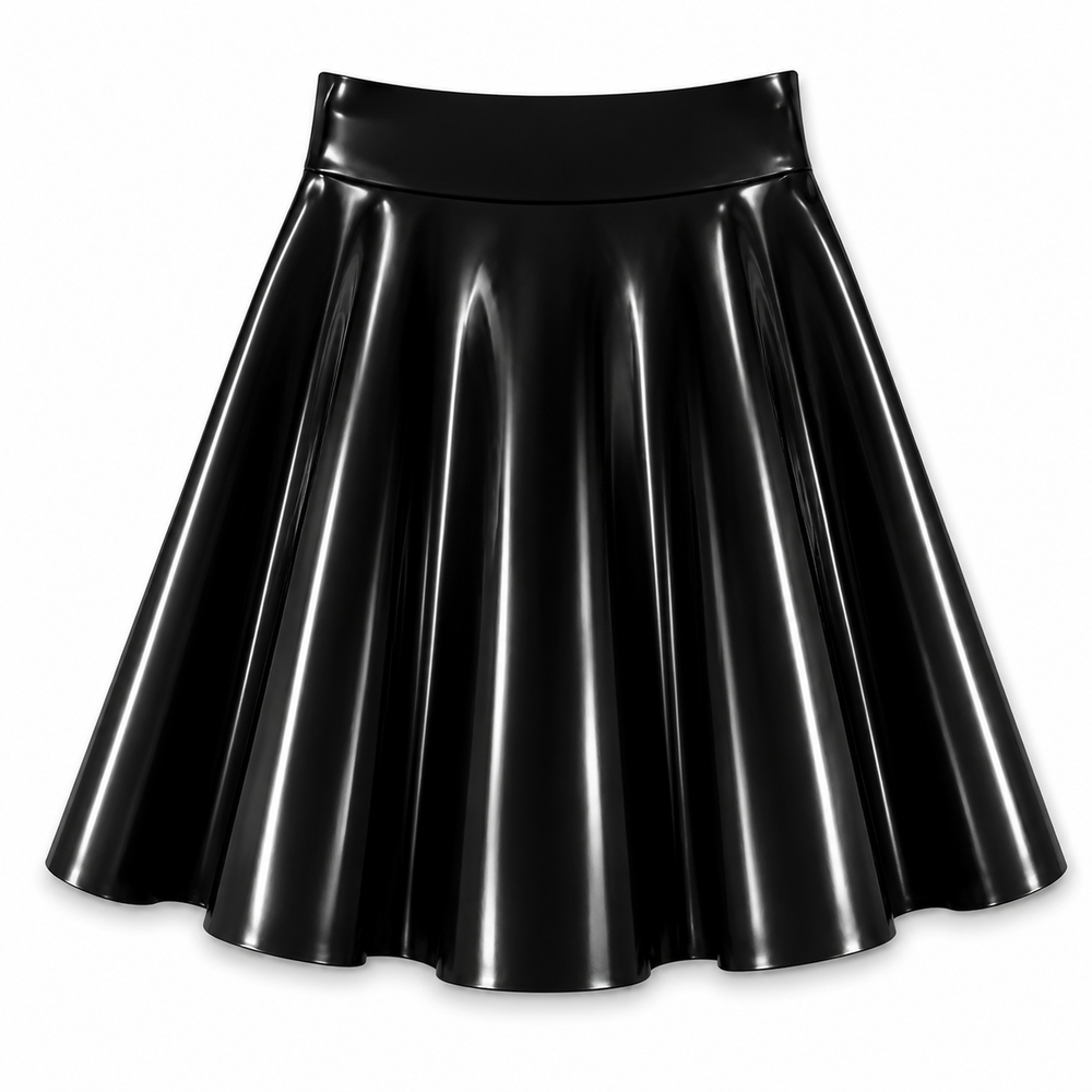 Latex swing skirt