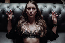 Eustratia deluxe curvy cup bra handcrafted in signature textured latex-lace with glossy shine