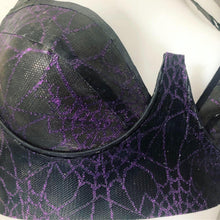 Spiderweb mesh latex bra