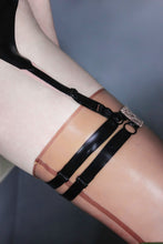 Calliope latex-lace suspender girdle/corset